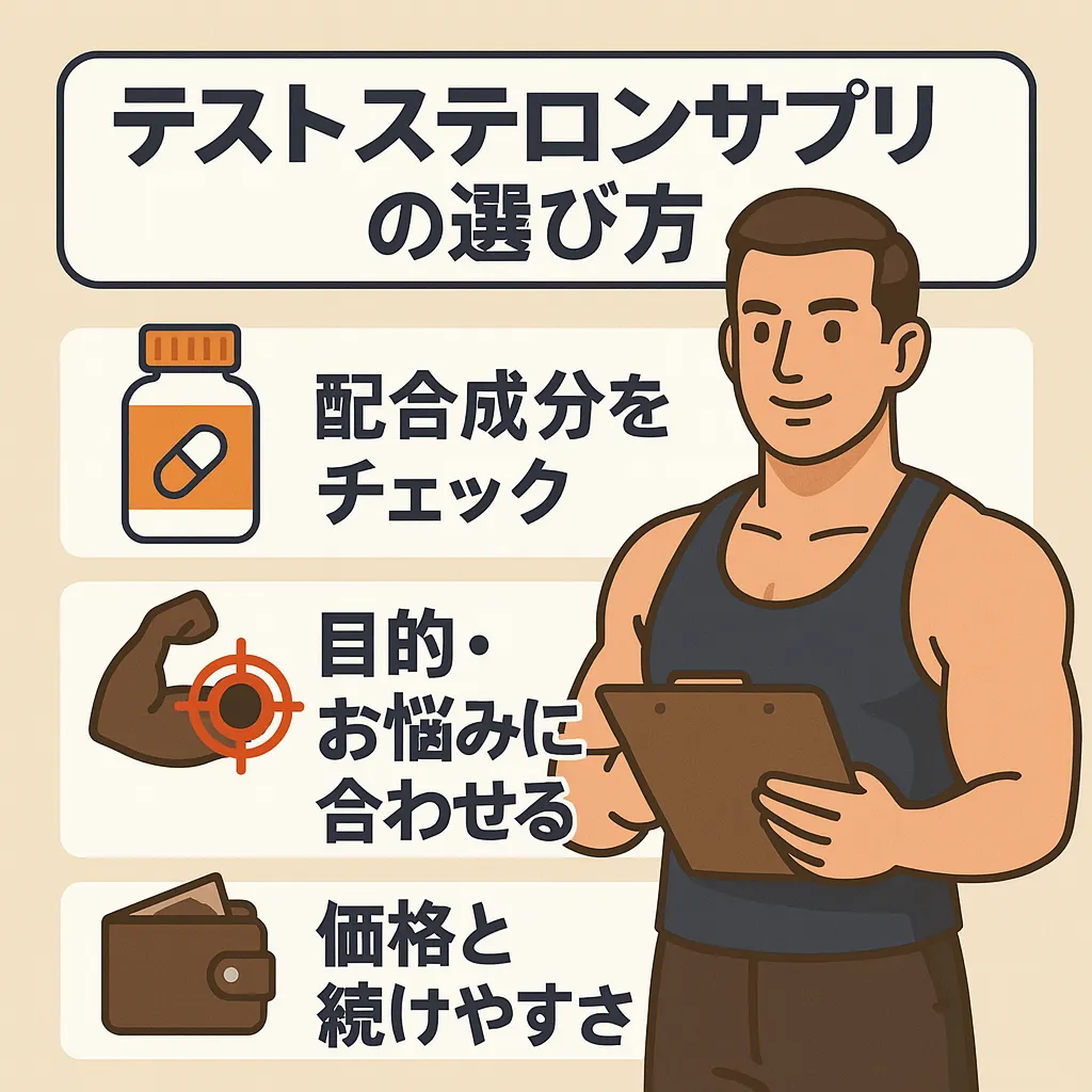 テストステロンサプリのおすすめな選び方